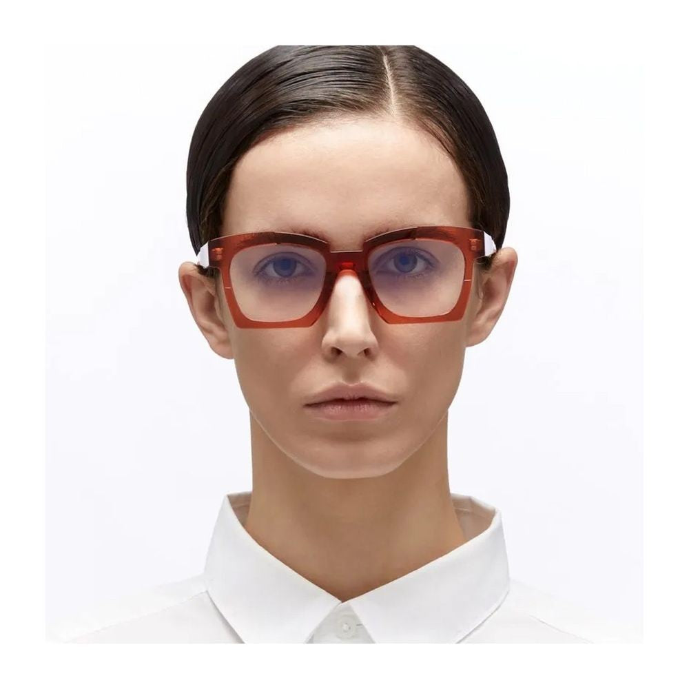Kuboraum Mask K5 Transparent Amber Acetate Squared Frame Kuboraum Mask K5