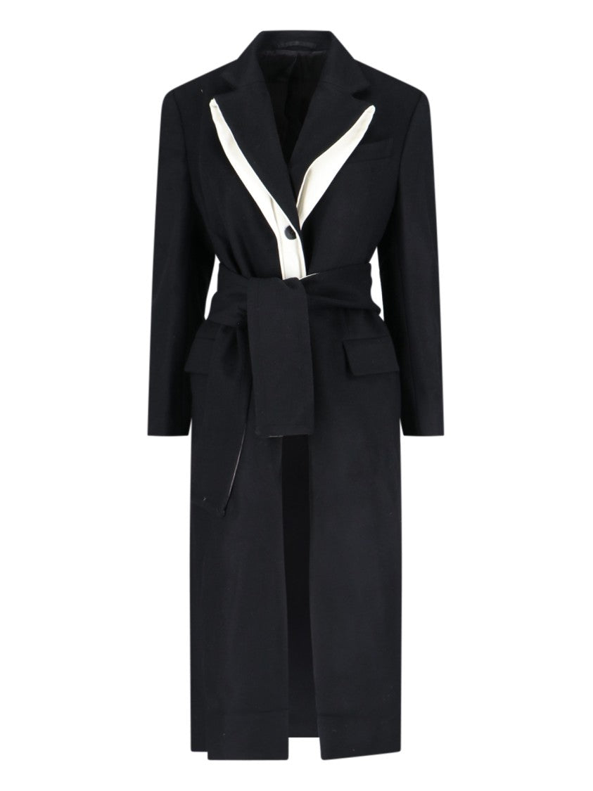 Eudon Choi Single-Breasted Midi Coat In Black