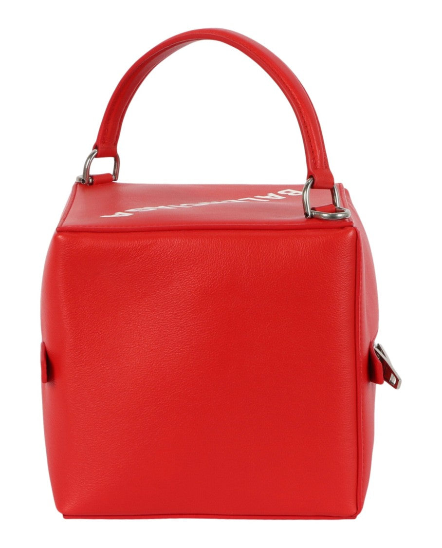 Balenciaga Box-Structured Small Handle Bag With Adjustable Shoulder Strap