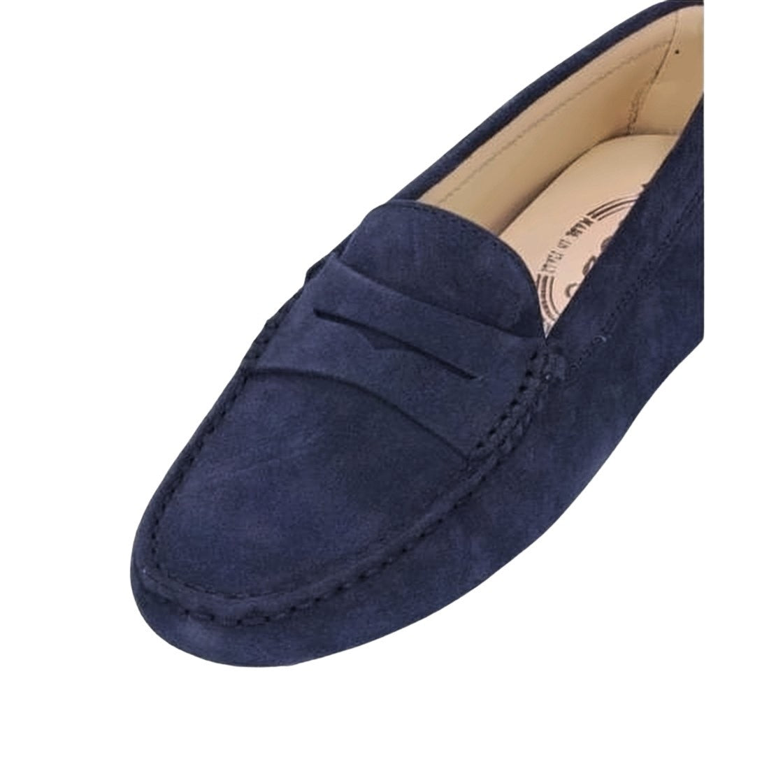 Tod's Suede Loafer With Penny Strap And Hand-Stitched Details