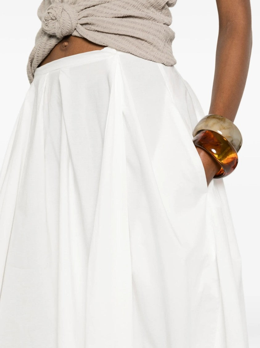 Jucca Voluminous Pleated Maxi Skirt With High Waist
