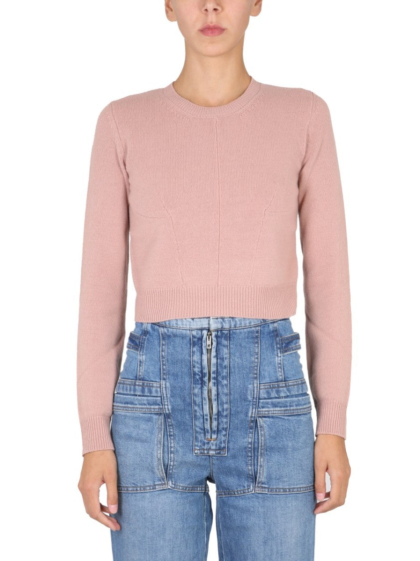 Stella Mccartney Cropped Wool Jersey Sweater