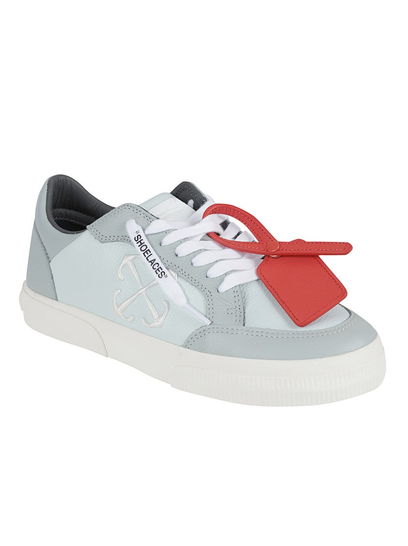 Off-White Leather Sneakers With Contrasting Accents