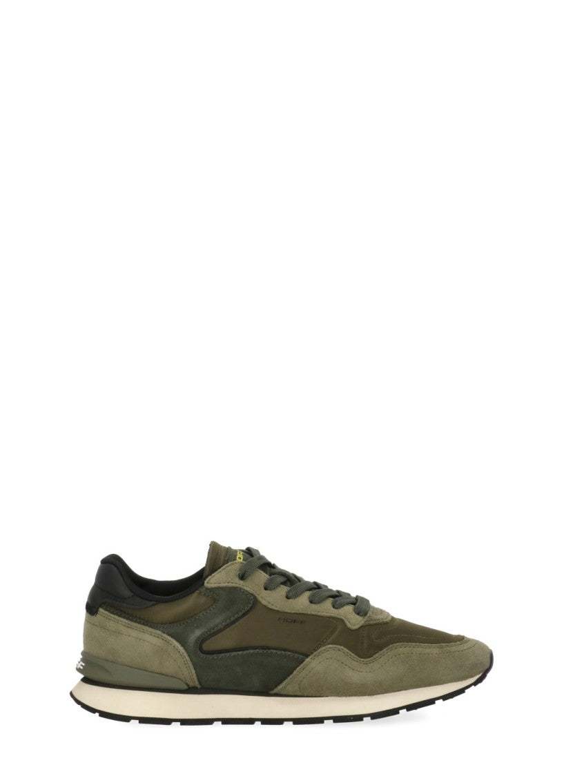 Hoff Green Low-Top Suede Leather Sneakers