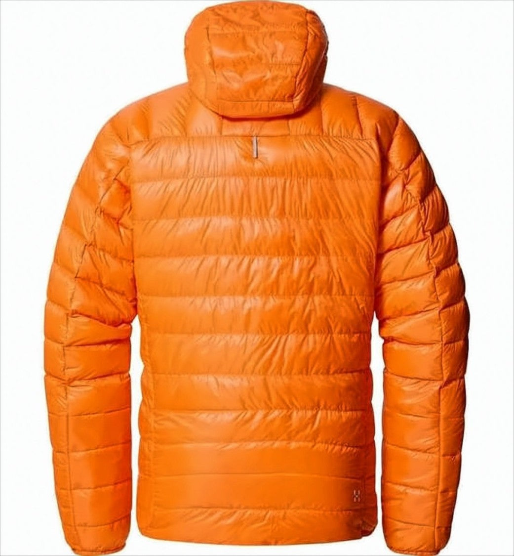 Haglöfs Vibrant Orange Hooded Padded Jacket With Horizontal Quilting