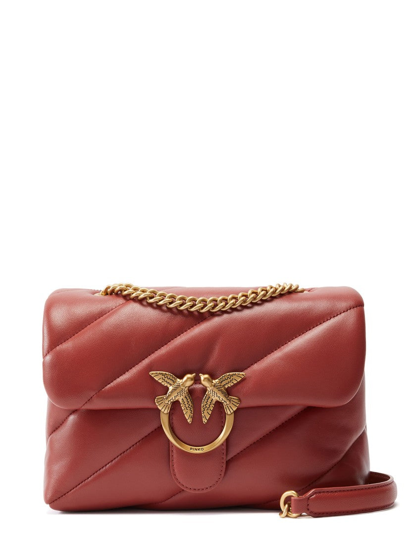 Pinko Maxi Quilted Orange Shoulder Bag