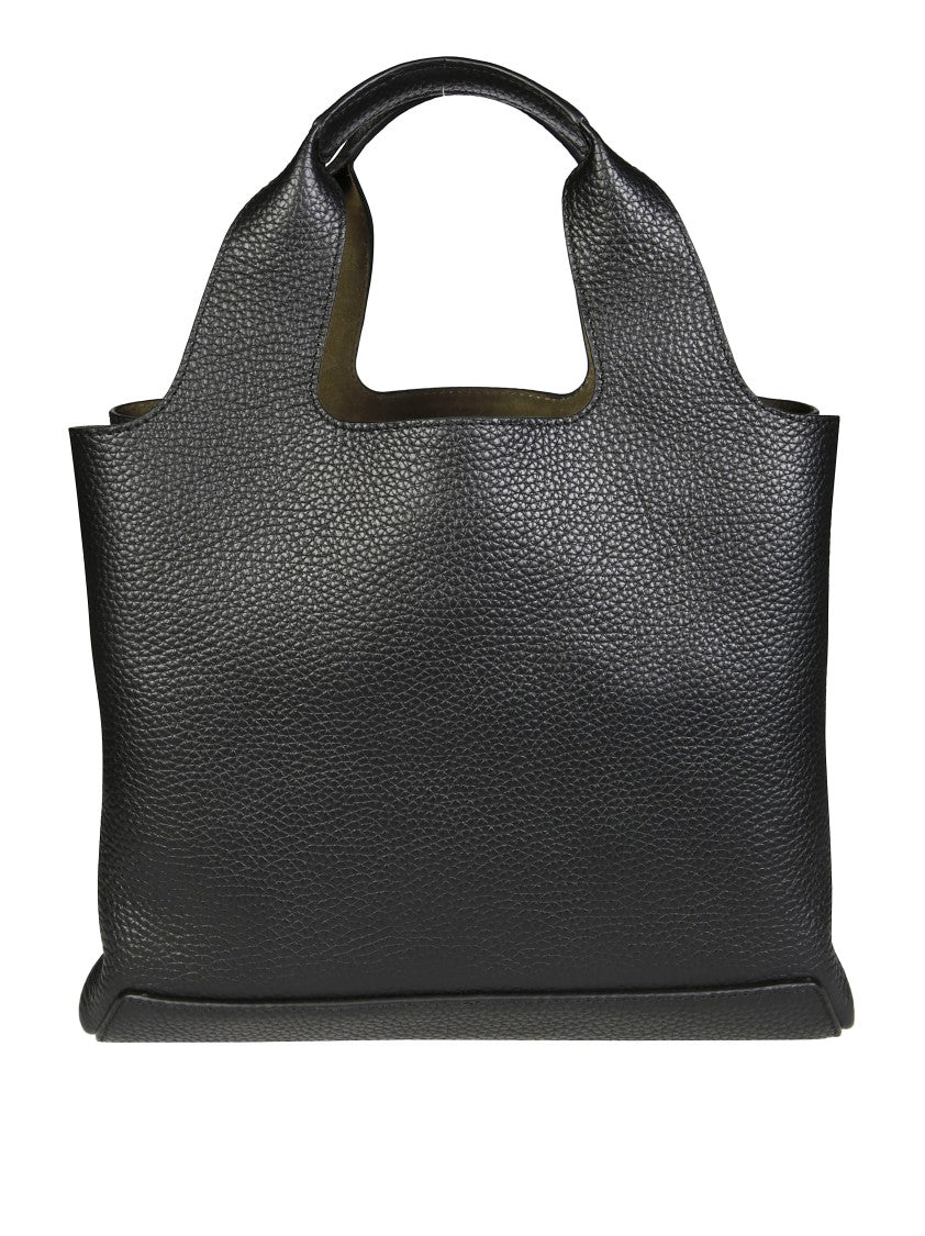 Hogan Structured Pebbled Shoulder Bag With Versatile Design