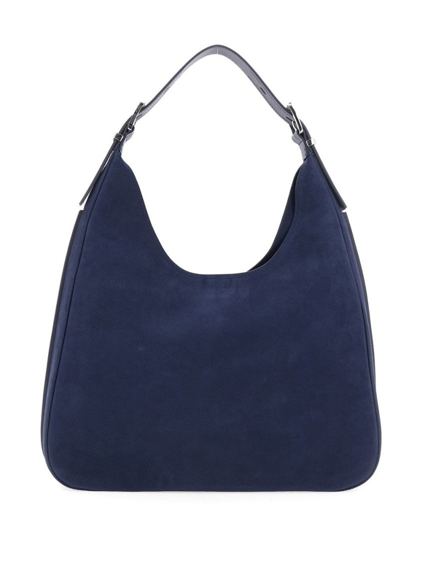 Michael Kors Refined Blue Calf Leather Shoulder Bag
