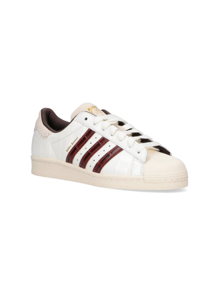 Adidas X Wales Bonner "Superstar" Sneakers, In Cream Leather, Crocodile Effect