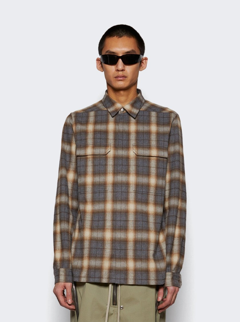 Rick Owens Outershirt Grey Plaid