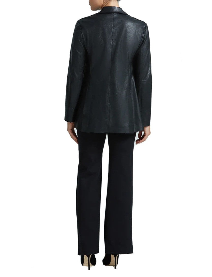 Commando Max Faux Leather Double-Breasted Blazer - Flt200