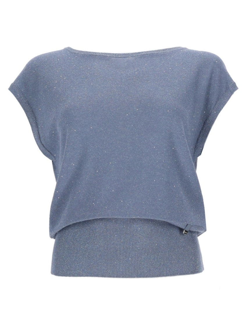 Herno Sequined Soft Knit Waistband T-Shirt