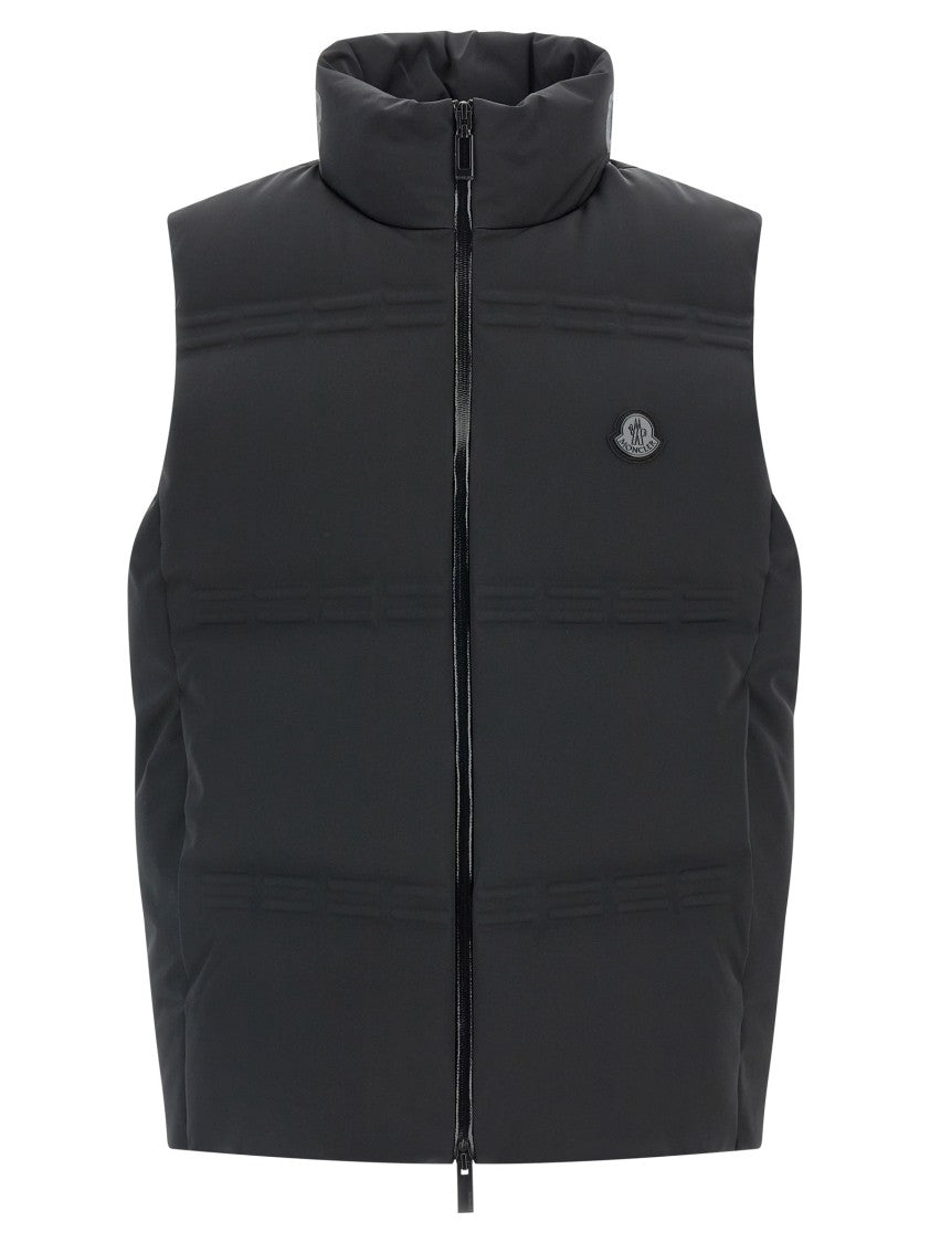 Moncler Genius Technical Fabric Vest With High Neck And Embossed Detail