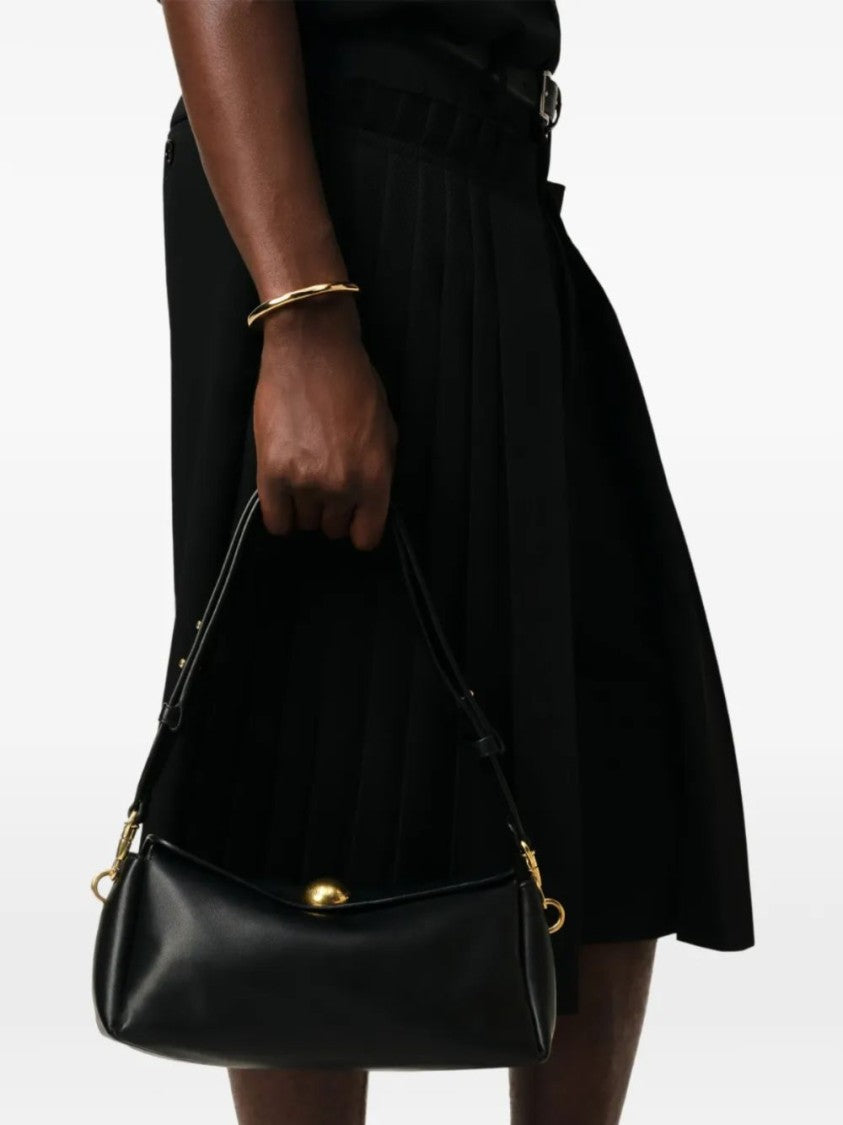 Ami Paris Black Calf Leather Brass Hardware Bag