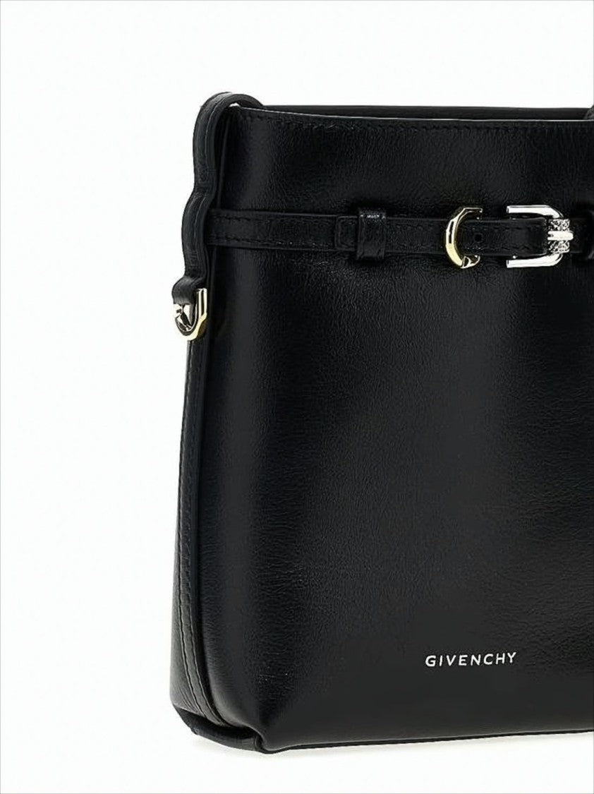 Givenchy Structured Black Calf Leather Bag With Suede Interior