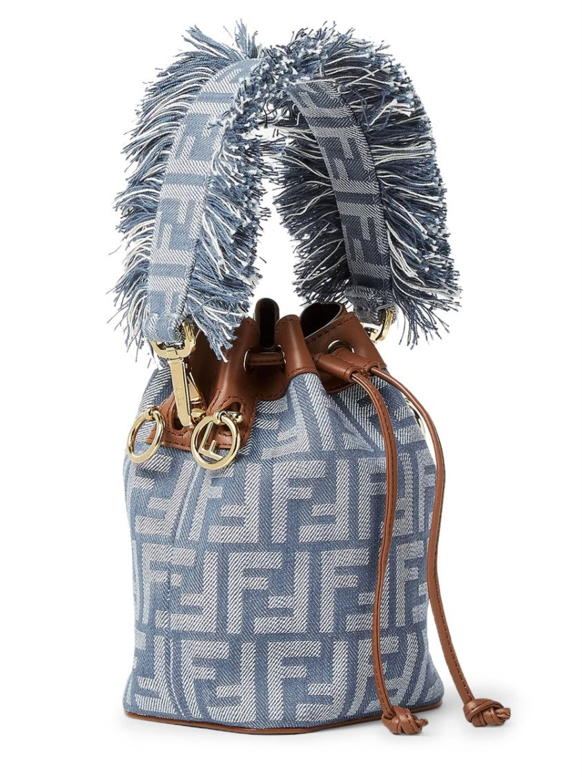 Fendi "Mon Tresor" Jacquard Ff Bag