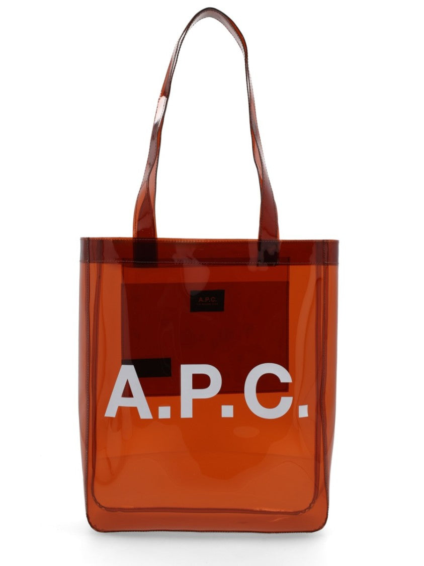 A.P.C. Amber Lou Transparent Glossy Polyurethane Tote Bag