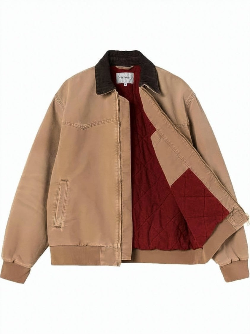 Carhartt Wip Quilted Organic Cotton Jacket With Corduroy Collar