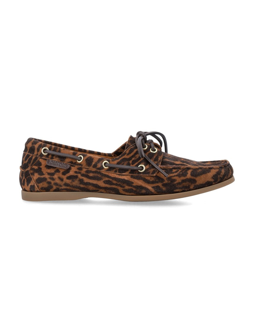 Tom Ford Robin Leopard Print Boat Shoes