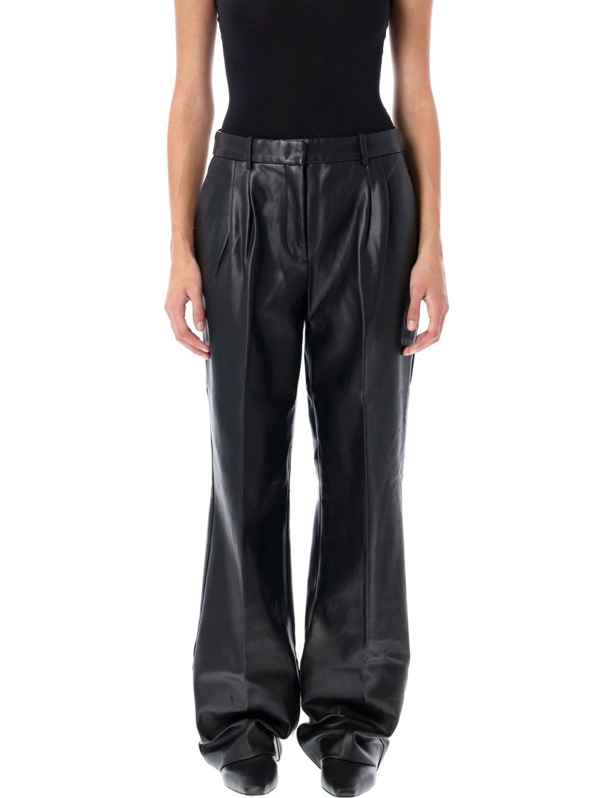 The Garment Recycled Leather Trousers With Pleats