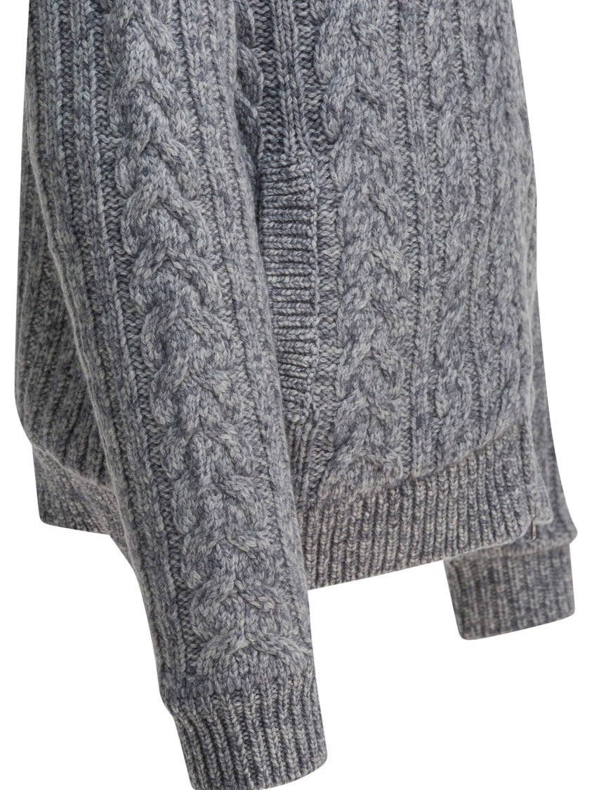 Herno Textured Cable Knit Cardigan