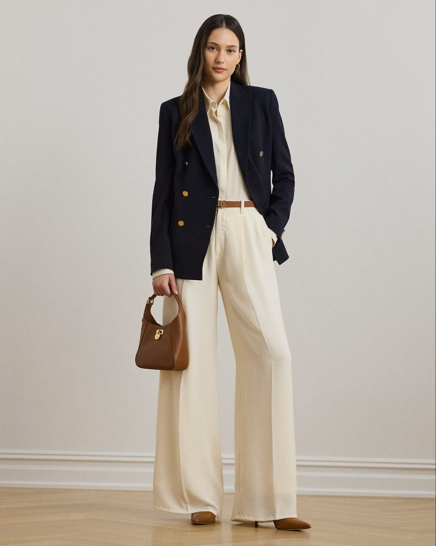 Lauren Ralph Lauren Kirahn Full-Length Pleated Triple Ggt-R Pants