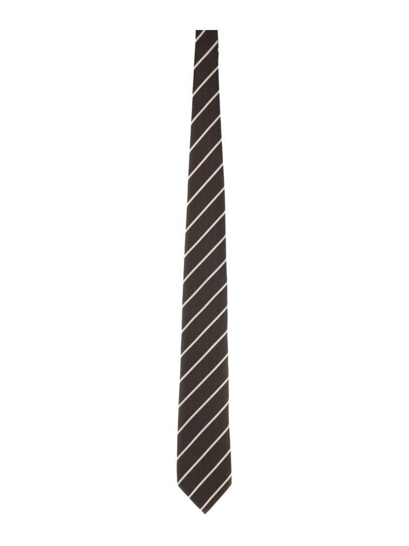 Tom Ford Diagonal Striped Silk Tie With Refined Texture