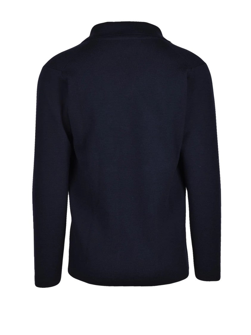 Filippo De Laurentiis Double-Breasted Shawl Collar Knit Jacket