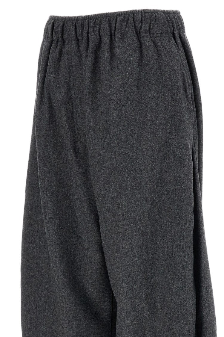 The Latest Grey Dora Wool-Blend Wide-Leg Pants