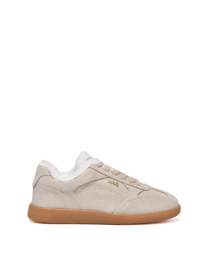 Liu Jo Beige Suede Classic Sneakers