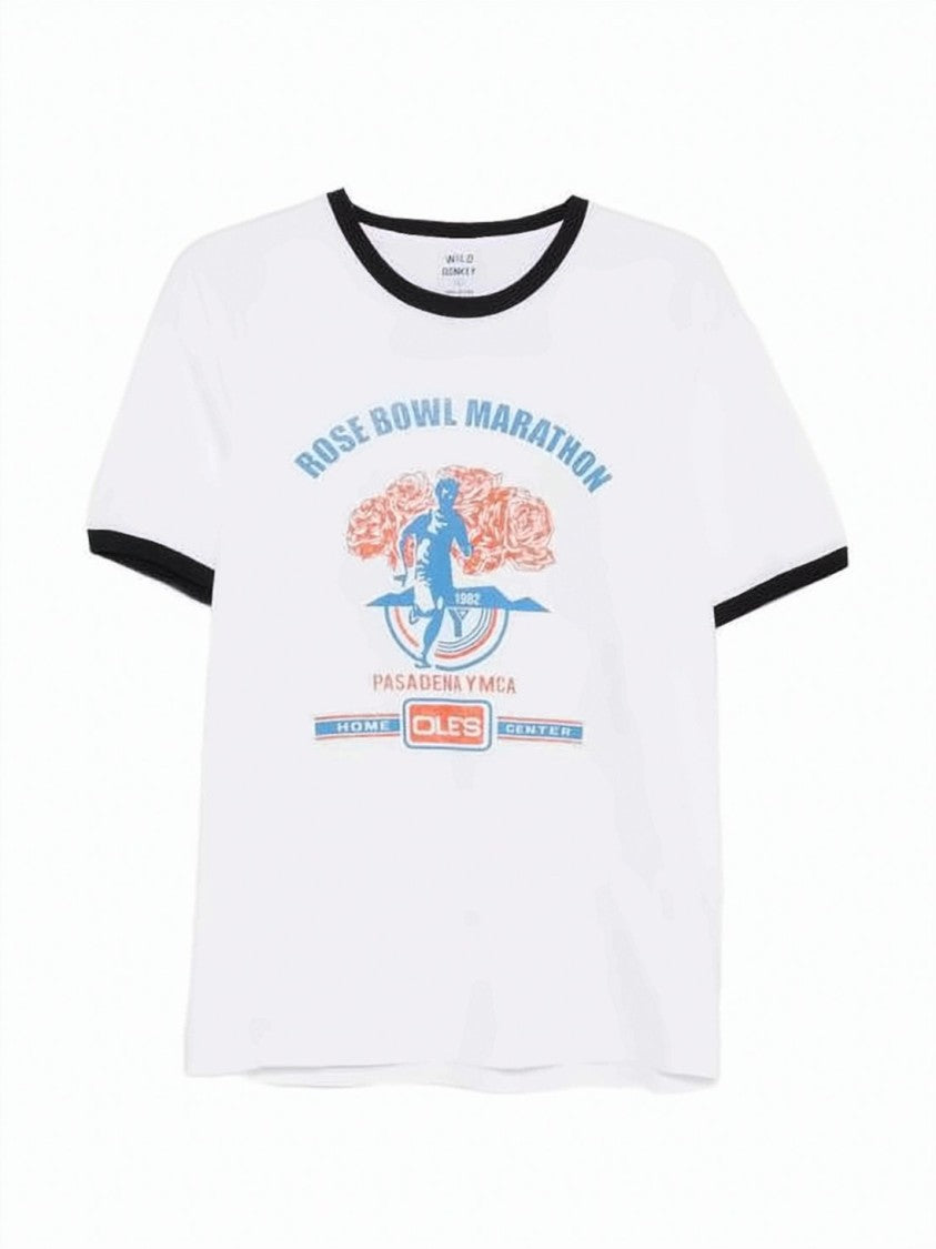Wild Donkey Short-Sleeve White T-Shirt With Graphic Print