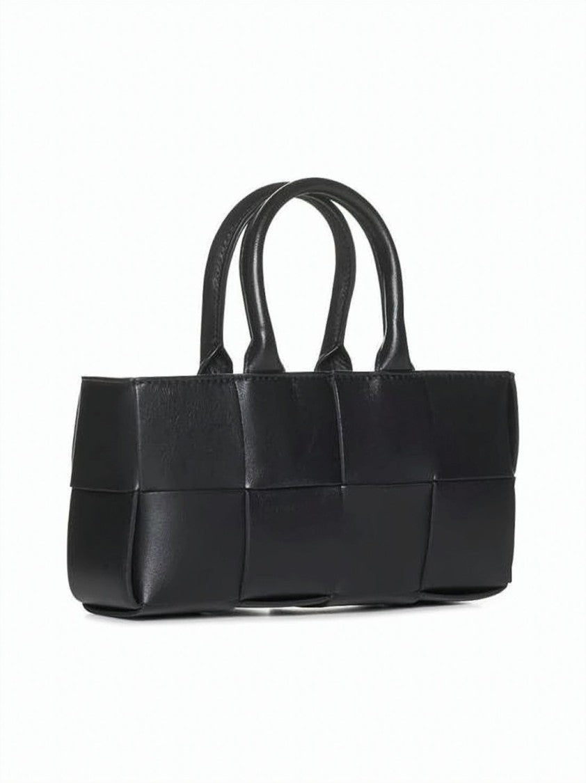 Bottega Veneta Rectangular Tote Bag With Woven Panel Design