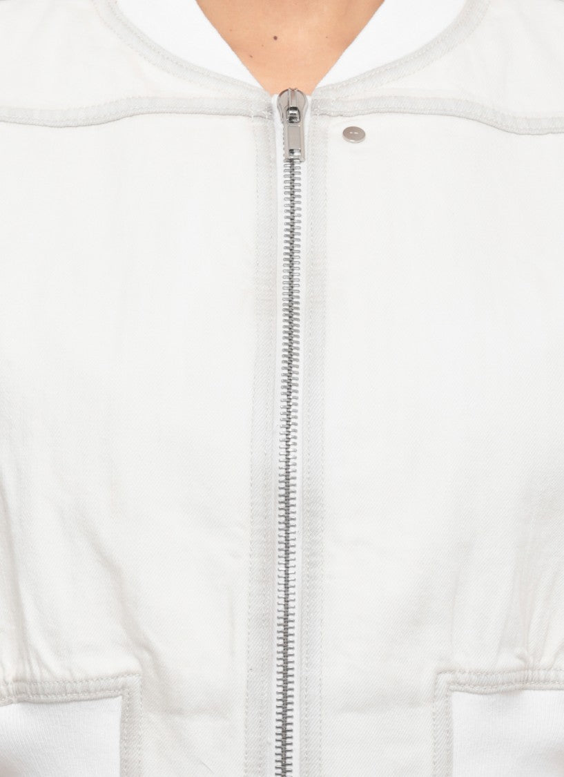 Drkshdw By Rick Owens Ivory Tatlin Zip Cotton Vest