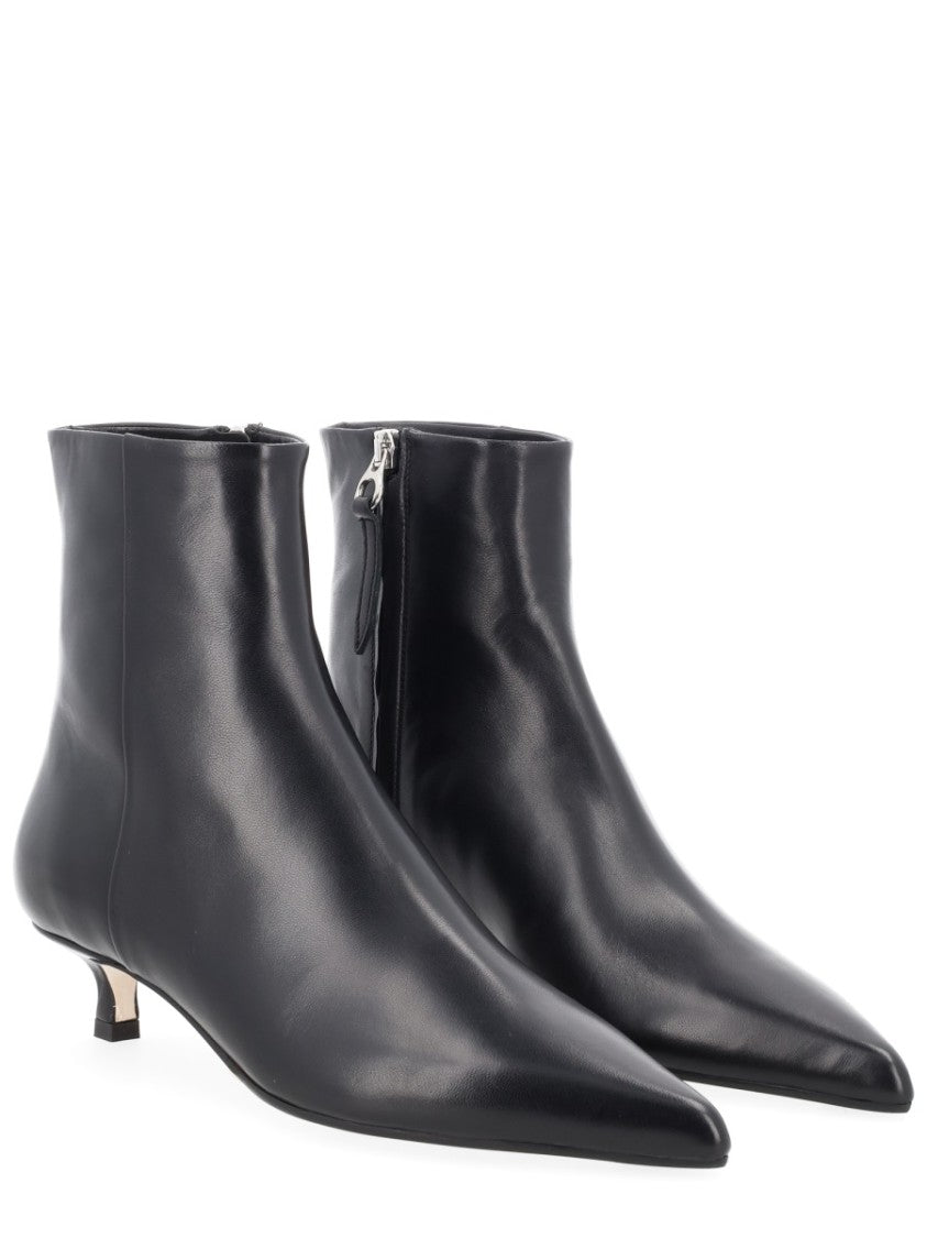 Aeydē Neutrals Sofie Pointed Kitten Heel Nappa Boots