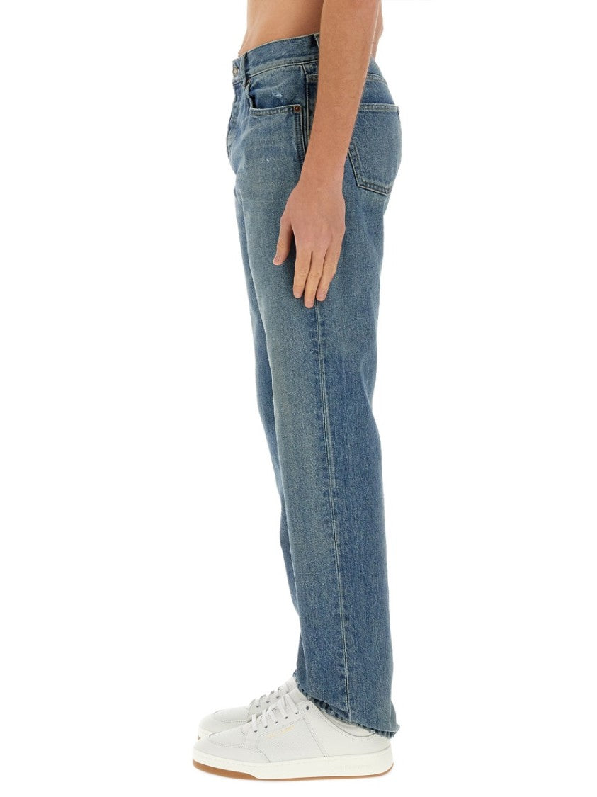 Saint Laurent Regular Fit Straight Leg Jeans