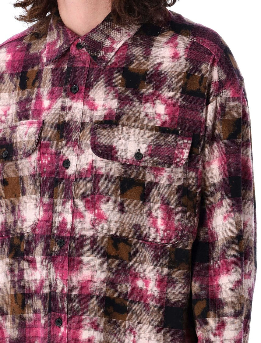 Palm Angels Curved Logo Check Shirt