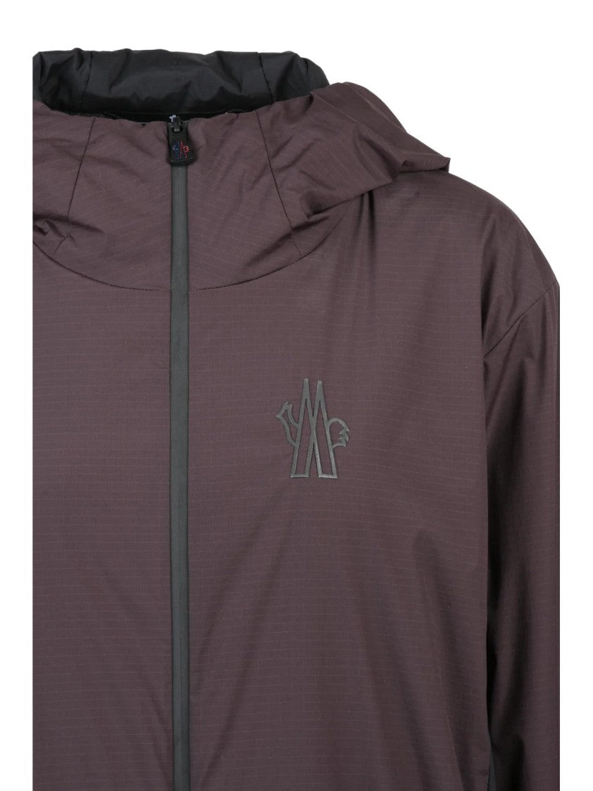 Moncler Grenoble Brown Polyamide Windbreaker Coat