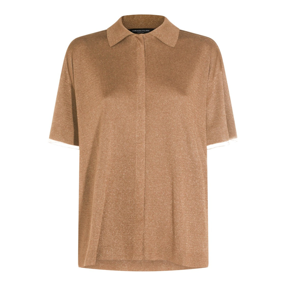 Fabiana Filippi Brown Viscose Polo Shirt Polo Shirt