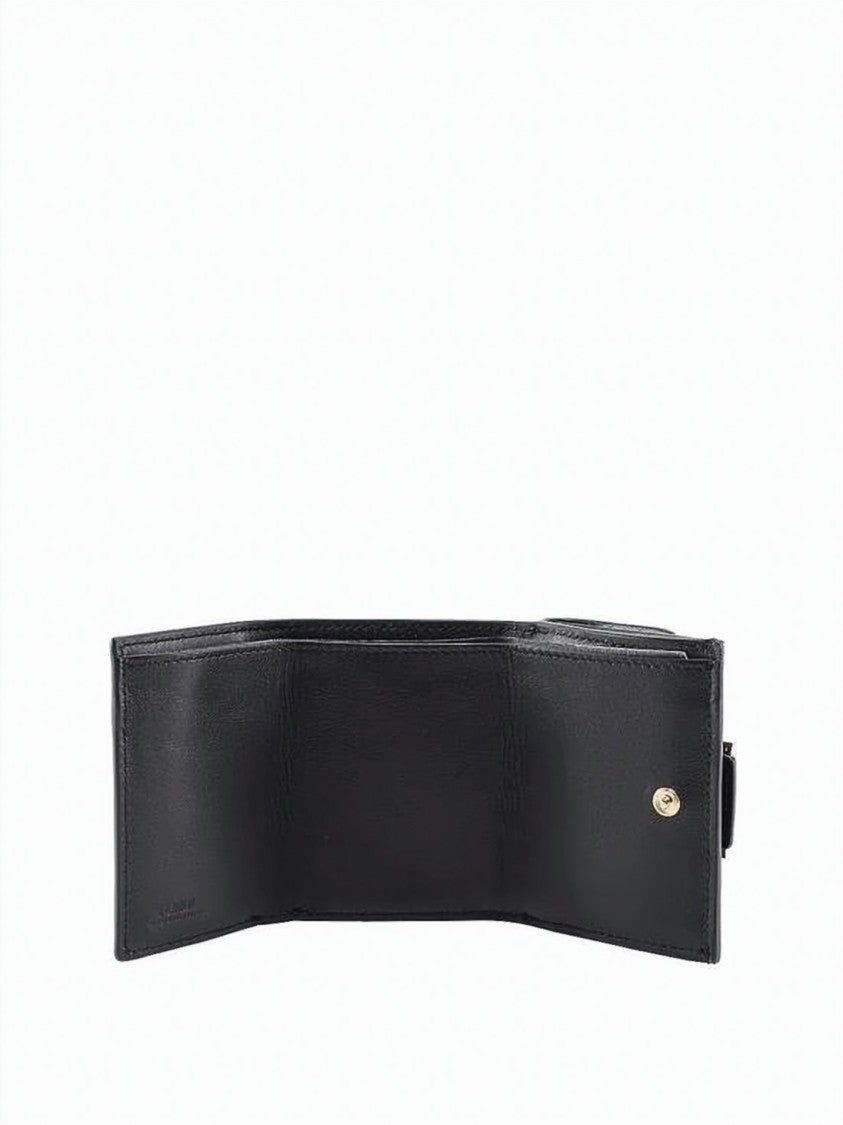 Fendi Compact Black Lambskin Wallet