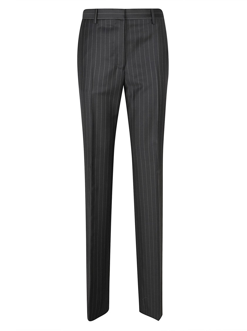 Tom Ford Tailored Black Trousers With Classic Pinstripe Pattern