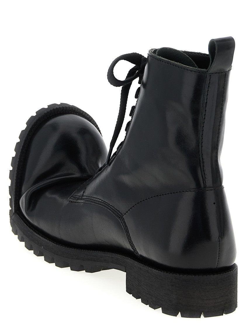 Comme Des Garçons Combat Boots With Folded Detail And Vibram® Sole