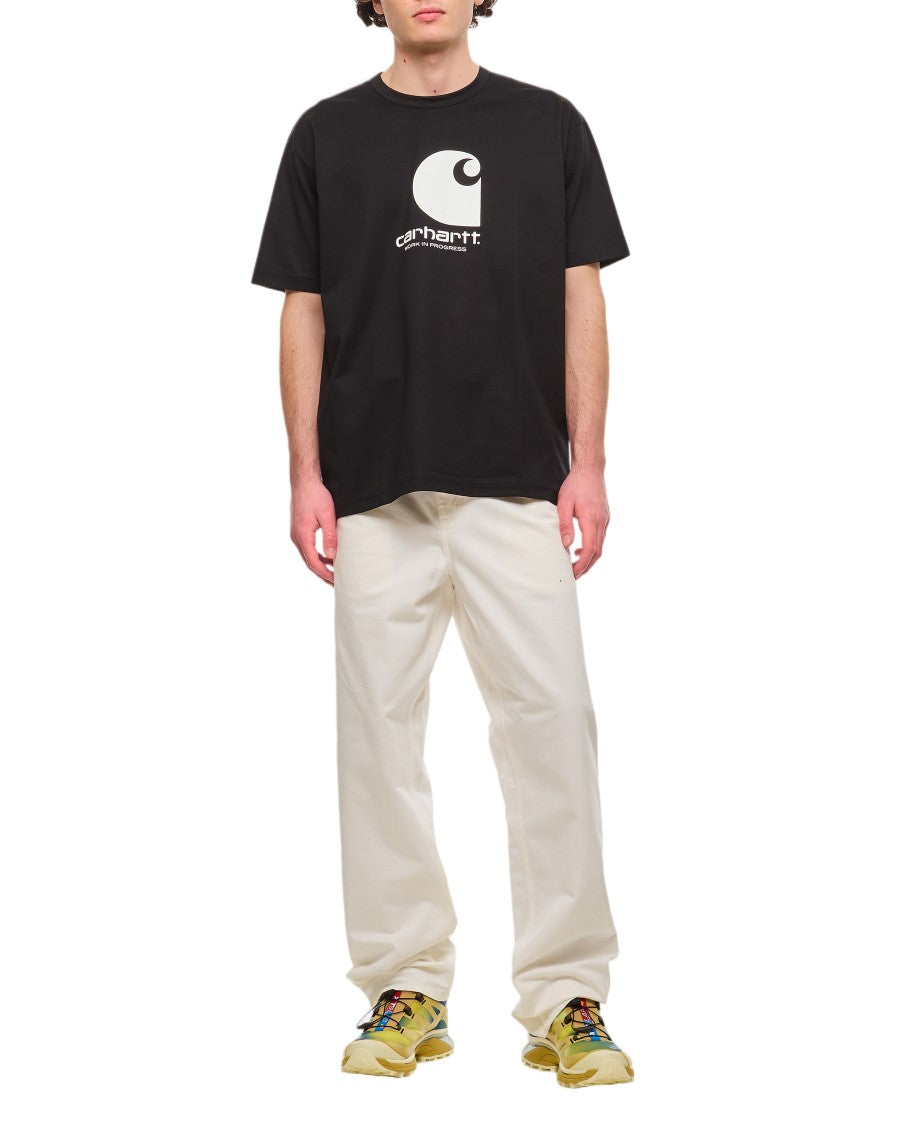 Junya Watanabe Short Sleeve Crewneck T-Shirt With Bold Frontal Print