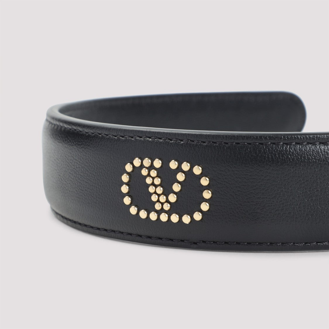 Valentino Garavani Leather Black Hair Band