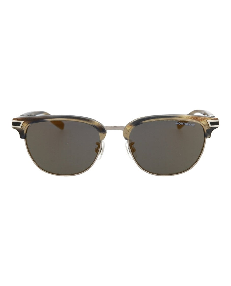Montblanc Round-Frame Acetate Sunglasses
