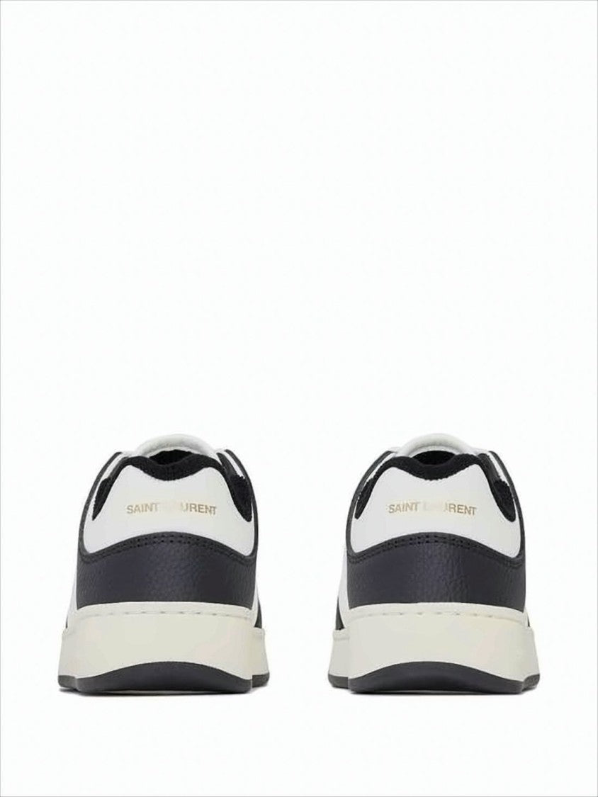 Saint Laurent Low-Top Sneakers With Calf Leather Panels