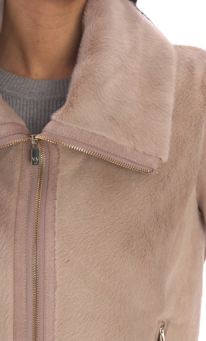 White Wise Brown Sheepskin Jacket
