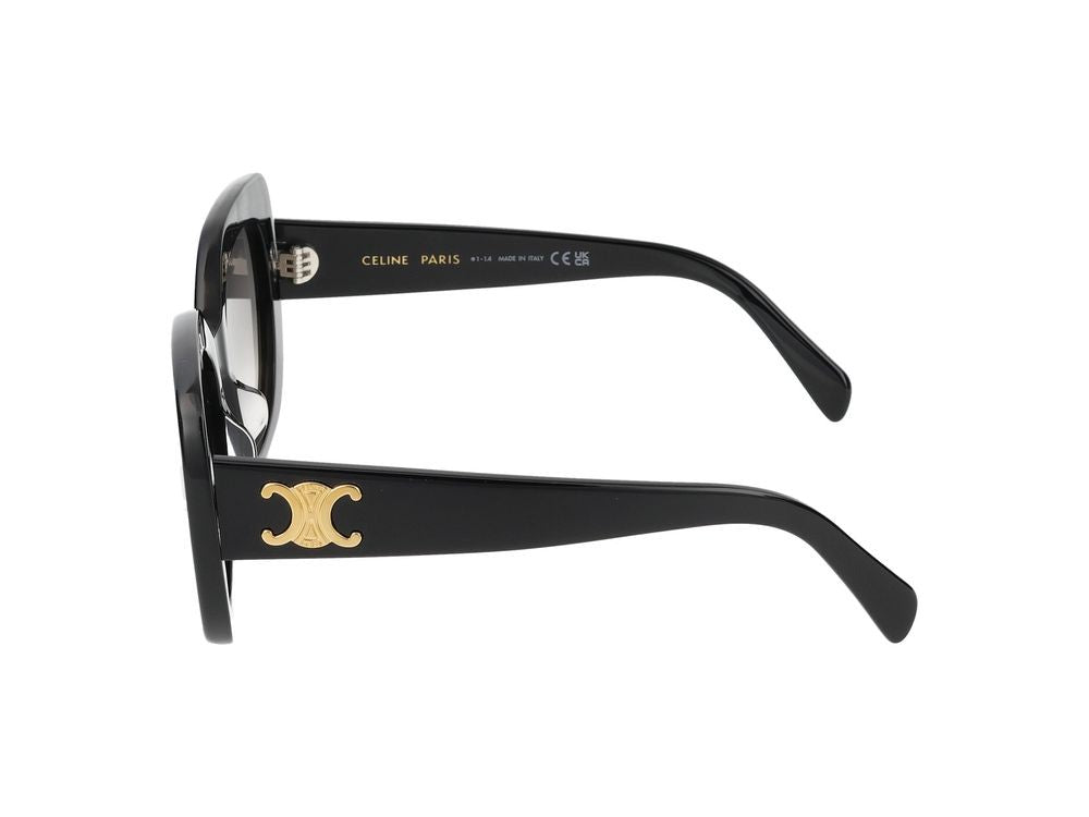 Celine Oversized Square Gold-Embellished Sunglasses