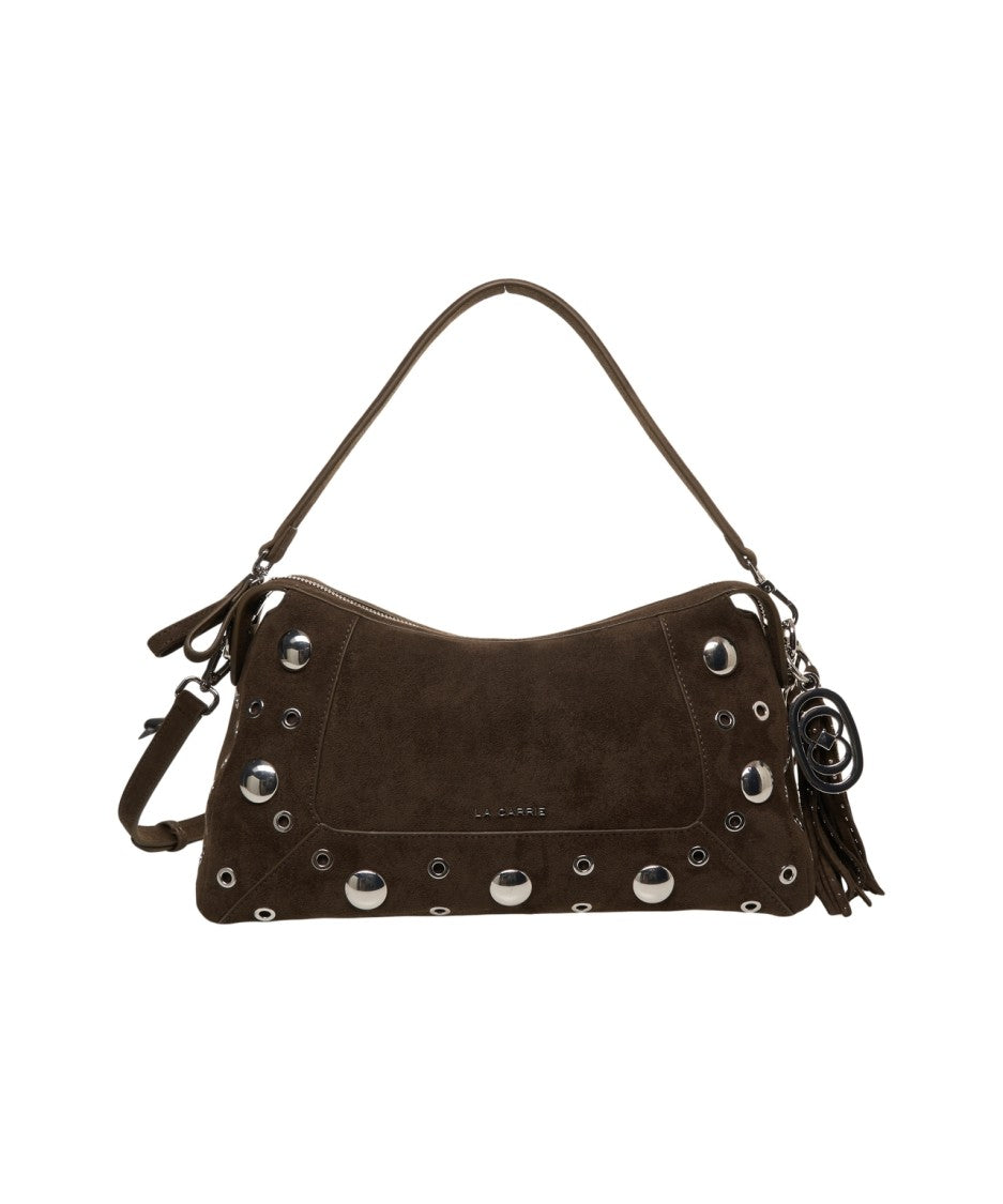 La Carrie Eco Suede Shoulder Bag