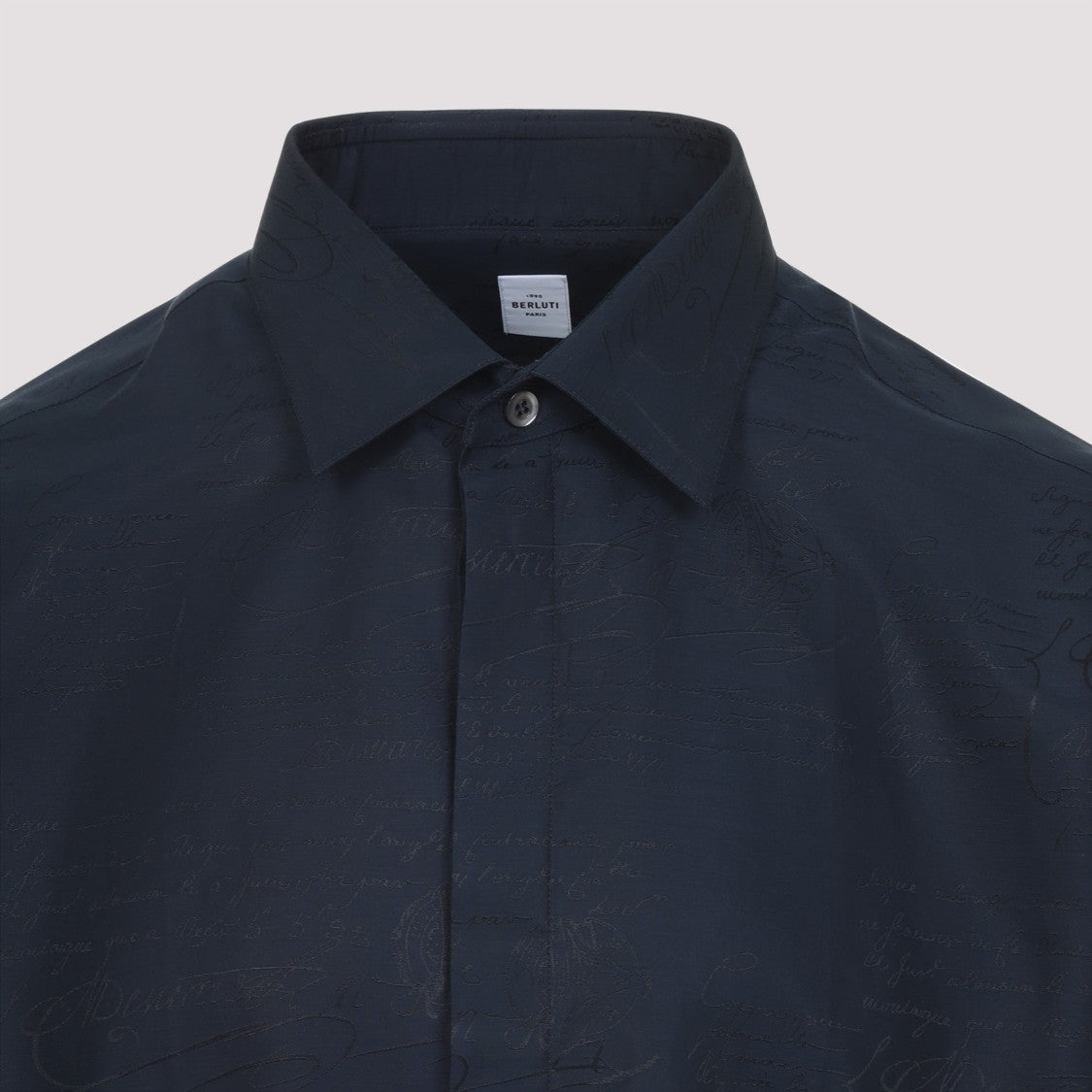 Berluti Blue Mulberry Silk Shirt