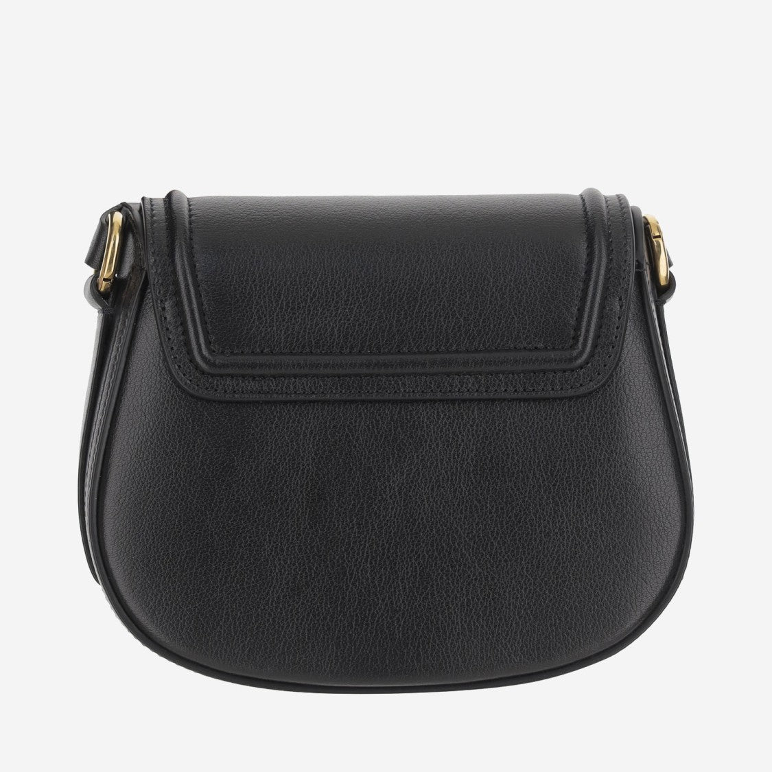 Chloé Grained Leather Shoulder Bag With Prominent Logo